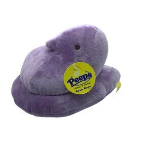 Peeps Just Born Purple Chick Bean Bag Plush Toy 2006 9” Commonwealth